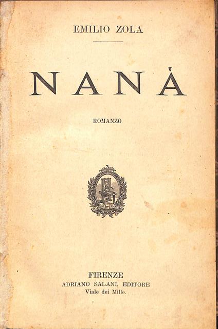 Nanà : Romanzo - Émile Zola - copertina