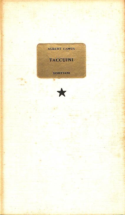 Taccuini : maggio 1935-febbraio 1942 - Albert Camus - copertina