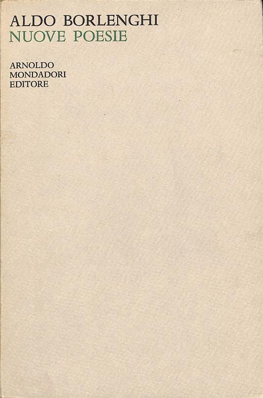 Nuove poesie : 1959-1965 - Aldo Borlenghi - copertina