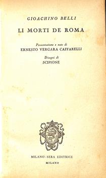 Libro Li morti de Roma Giuseppe Gioachino Belli