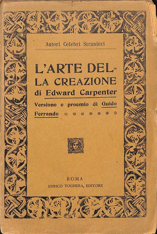 L' arte della creazione - Edward Carpenter - copertina