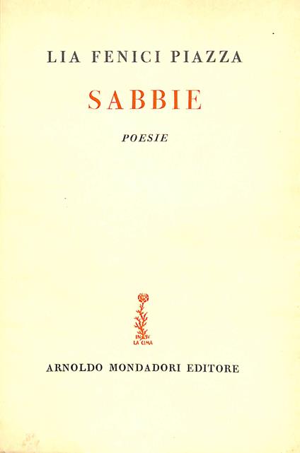 Sabbie : poesie - Lia Fenici Piazza - copertina