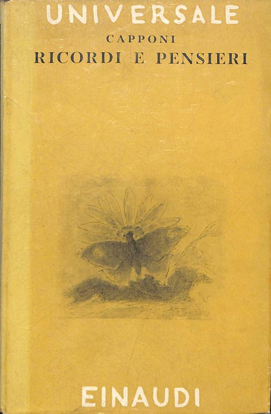Ricordi e pensieri - Gino Capponi - copertina