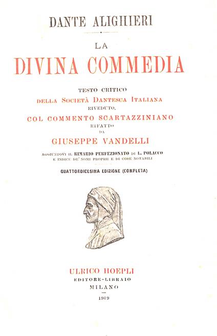 La divina commedia - Dante Alighieri - copertina