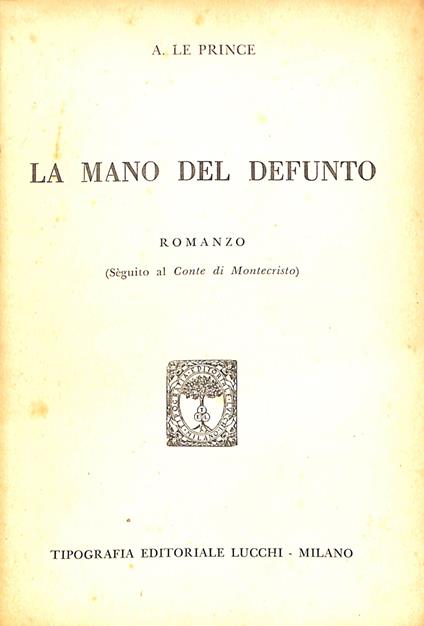 La mano del defunto - copertina