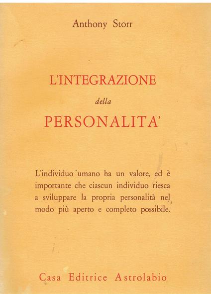 L' integrazione della personalità - Anthony Storr - copertina