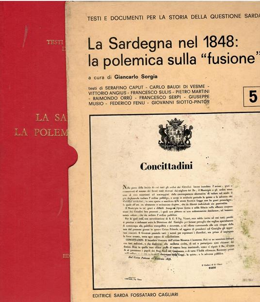 La Sardegna nel 1848 La polemica sulla fusione - copertina
