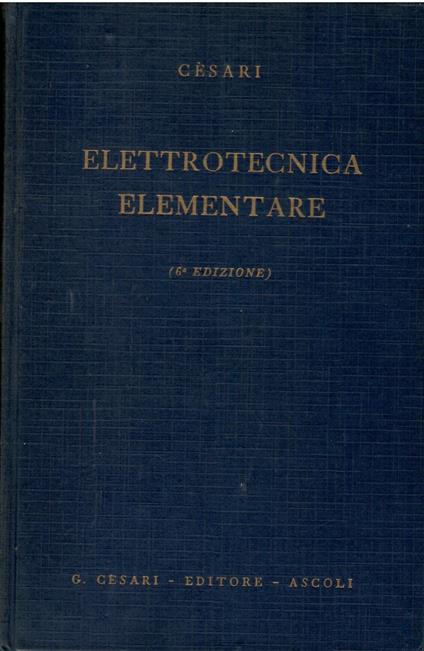 elettrotecnica elementare - copertina