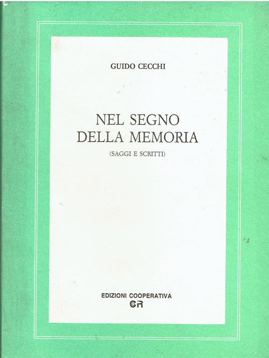 Nel segno della memoria - copertina