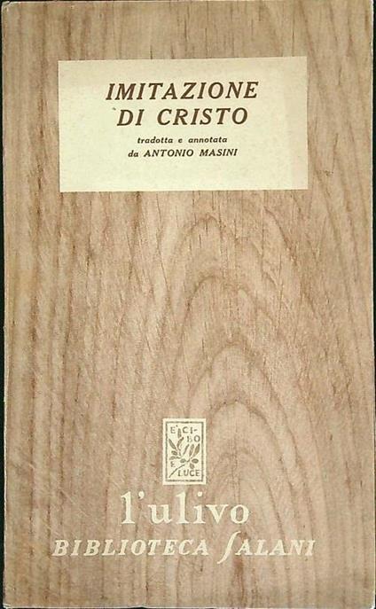 Imitazione di Cristo - copertina