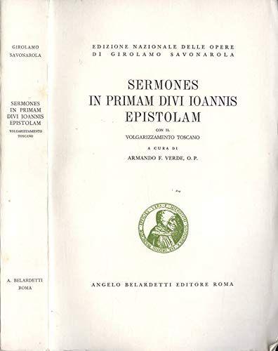 Sermones in primam divi Ioannis epistolam. Con il volgarizzamento toscano - copertina