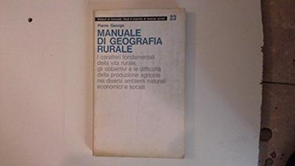 MANUALE DI GEOGRAFIA RURALE - copertina