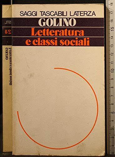 Letteratura e classi sociali - copertina