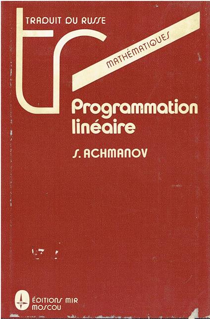 Programmation linéaire - copertina