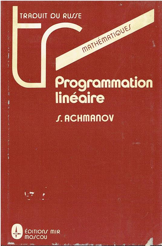 Programmation linéaire - copertina