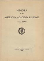 Memoirs of the American Academy in Rome - Volume XXXIV
