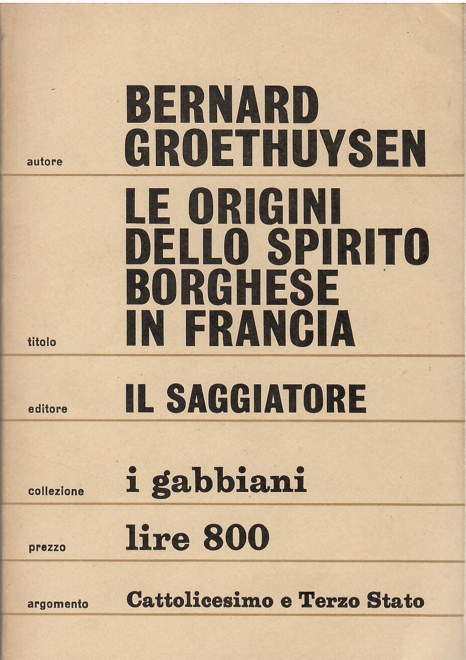 origini dello spirito borghese in Francia