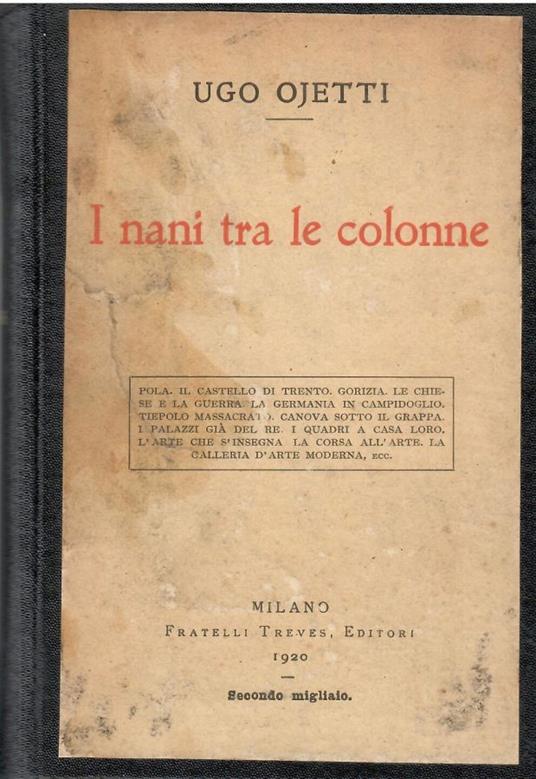 I nani tra le colonne - Ugo Ojetti - copertina
