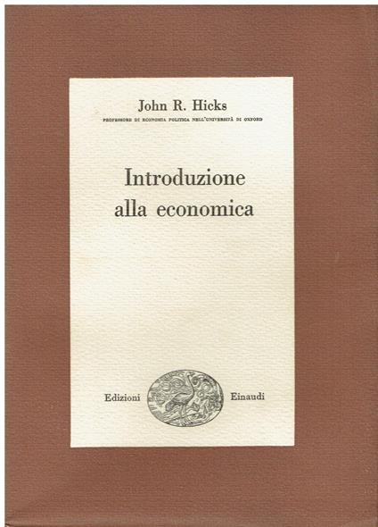 Introduzione alla economia - John R. Hicks - copertina