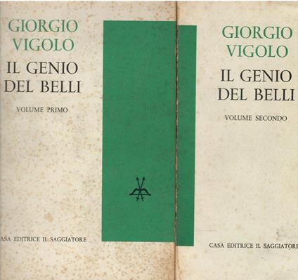 Il genio del Belli - Giorgio Vigolo - copertina