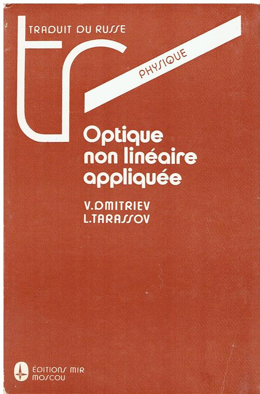 Optique non lineaire appliquee - copertina