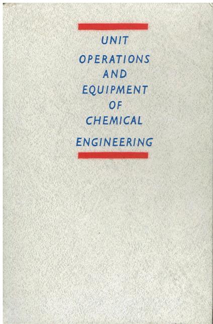 Unit operations and equipment of chemical engineering - copertina