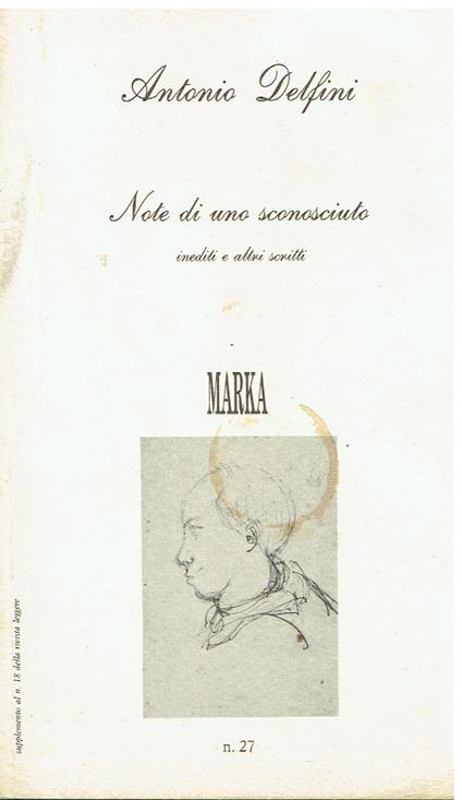 Note di uno sconosciuto - Antonio Delfini - copertina