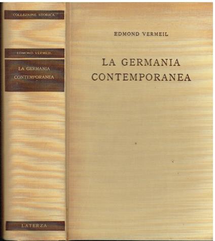 La Germania contemporanea - Edmond Vermeil - copertina