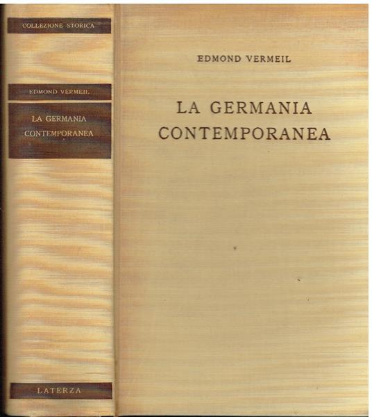 La Germania contemporanea - Edmond Vermeil - copertina