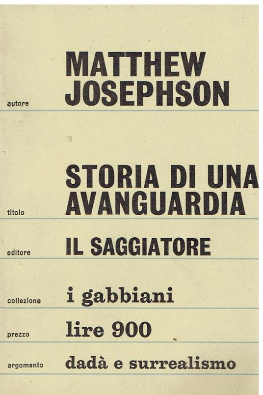 Storia di una avanguardia - copertina