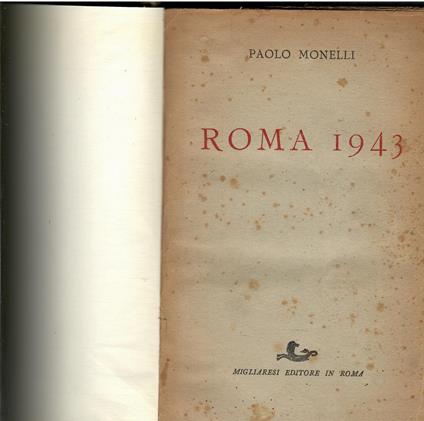 Roma 1943 - Paolo Monelli - copertina
