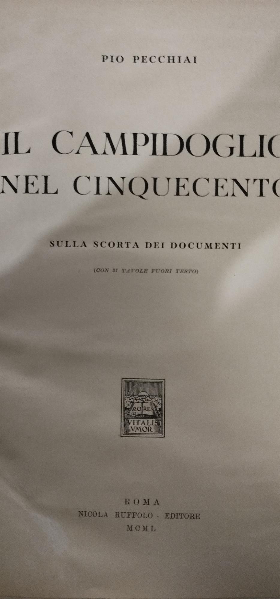 Il Campidoglio Nel Cinquecento