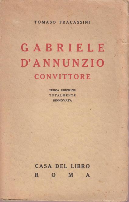 Gabriele D'Annunzio Convittore - Tomaso Fracassini - copertina