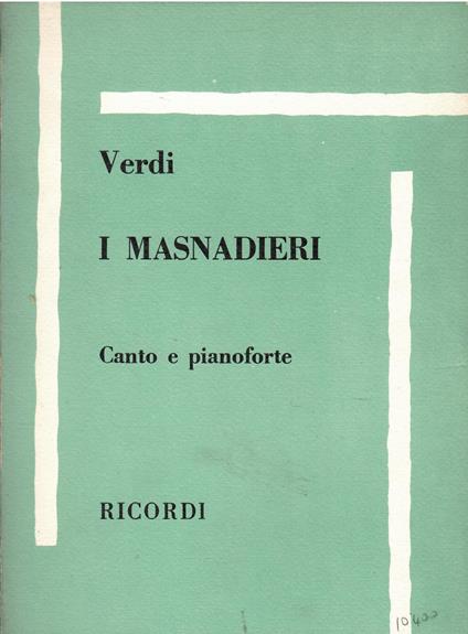 I Masnadieri - Giuseppe Verdi - copertina
