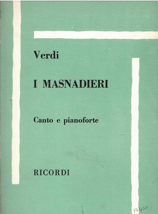 I Masnadieri - Giuseppe Verdi - copertina