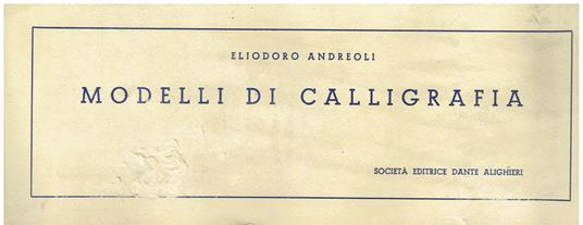 Modelli di calligrafia - copertina
