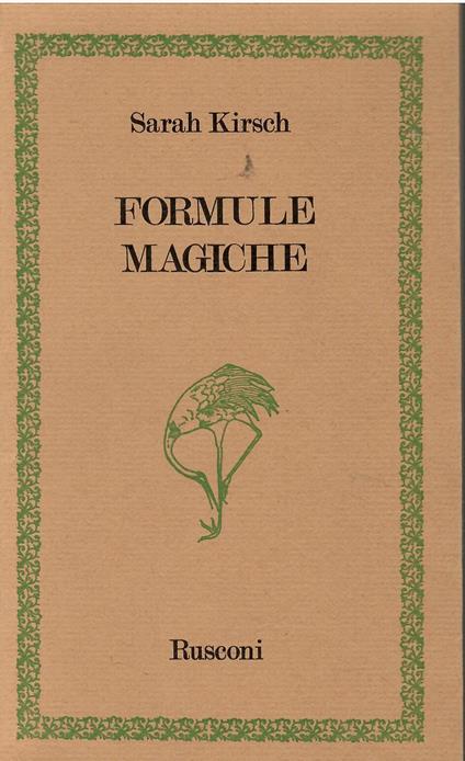 Formule magiche - Sarah Kirsch - copertina