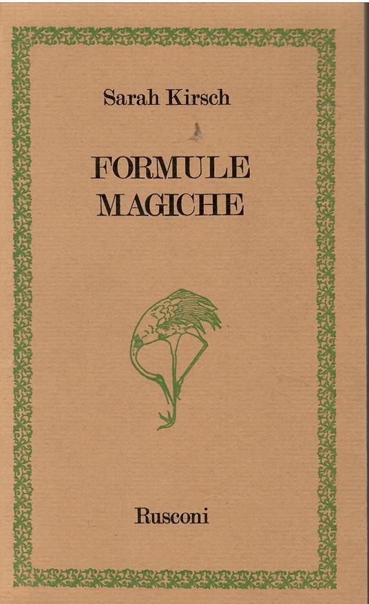 Formule magiche - Sarah Kirsch - copertina
