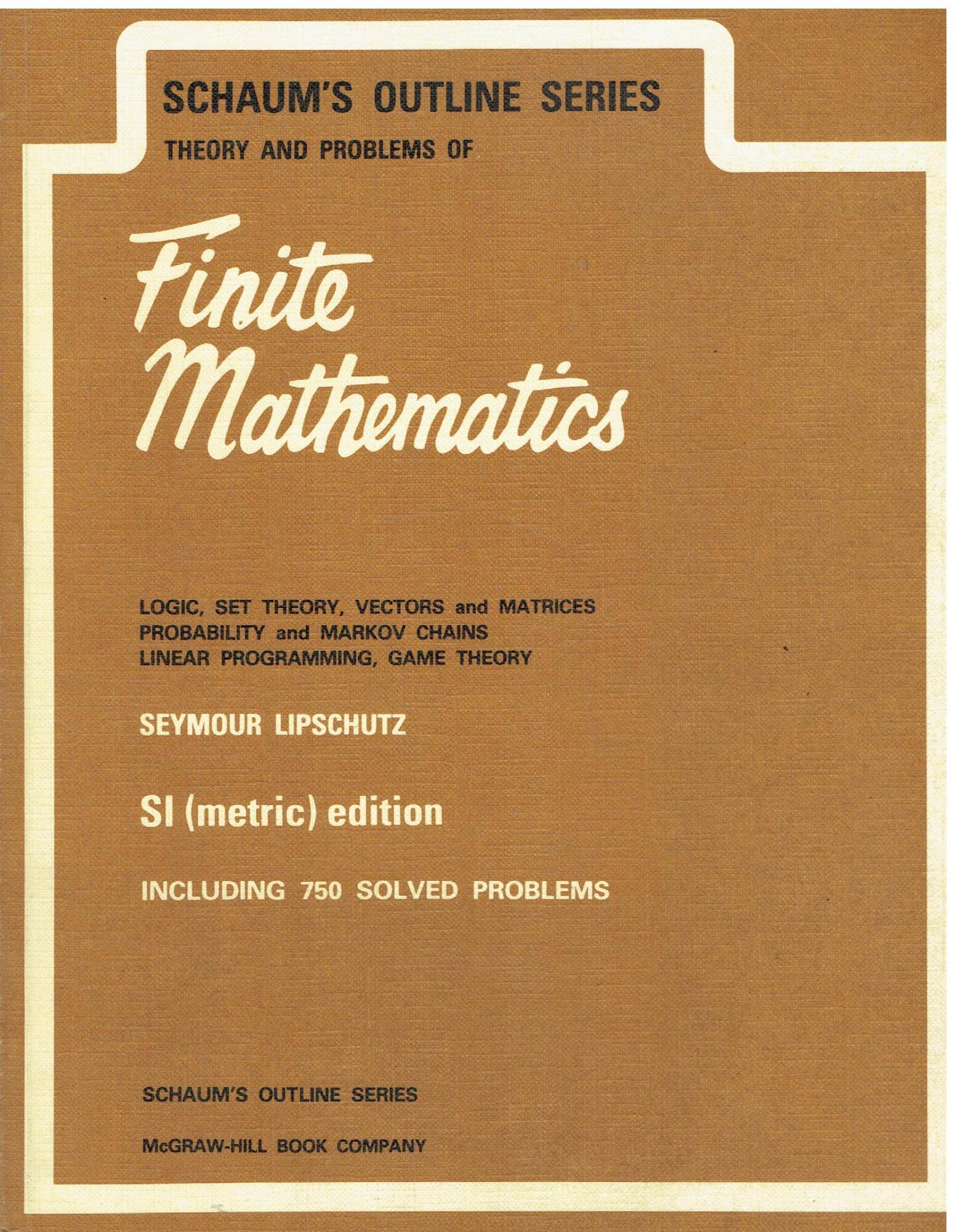 Schaum's Outline of Finite Mathematics