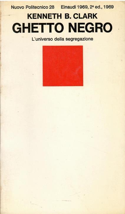 Ghetto negro - Kenneth B. Clark - copertina