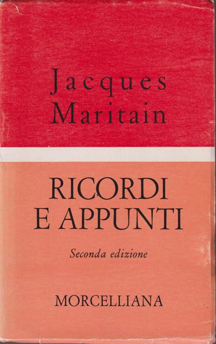 Ricordi e appunti - Jacques Maritain - copertina