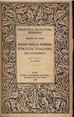 Saggi sulla forma poetica italiana dell'ottocento