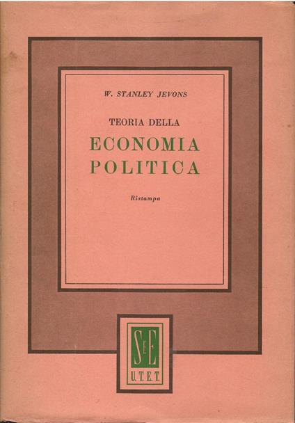 Teoria della economia politica - W. Stanley Jevons - copertina