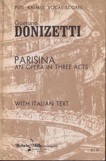 Parisina - Gaetano Donizetti - copertina