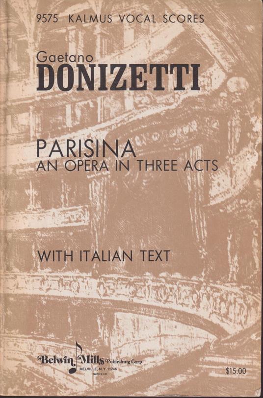 Parisina - Gaetano Donizetti - copertina