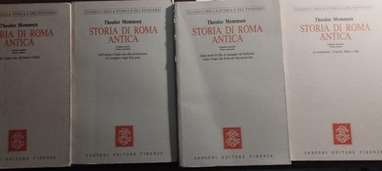 Storia di Roma Antica - Theodor Mommsen - copertina
