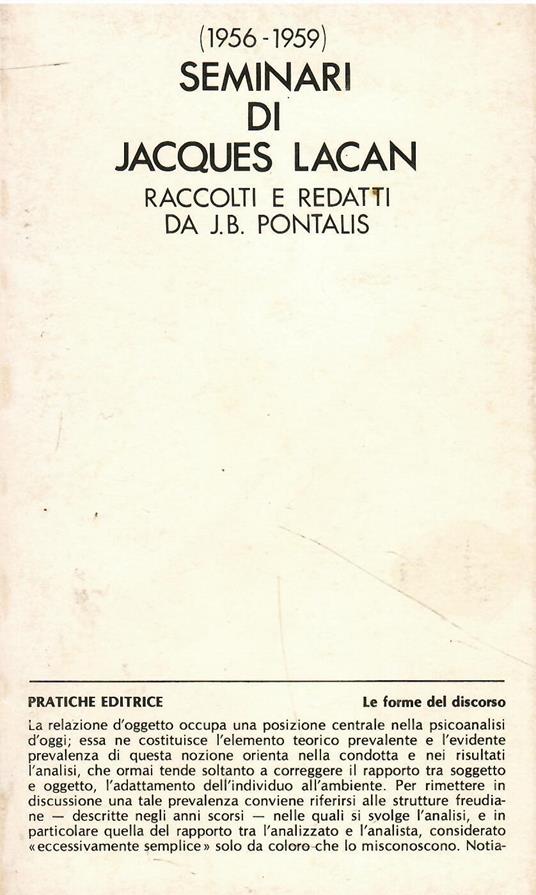 Seminari di Jacques Lacan (1956-1959) - Jacques Lacan - copertina