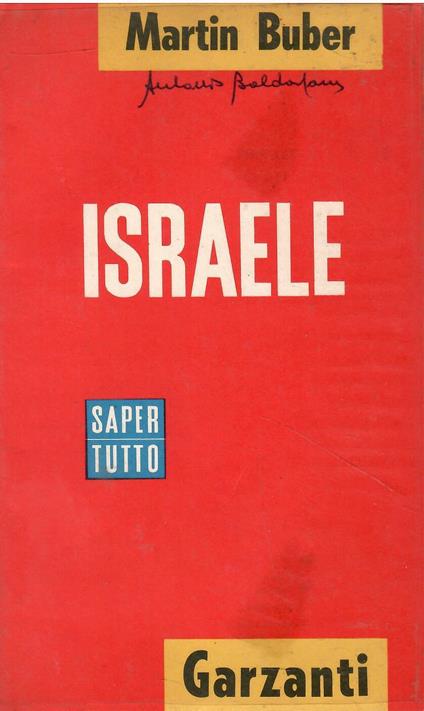 Israele - Martin Buber - copertina