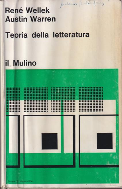Teoria della letteratura - René Wellek - copertina
