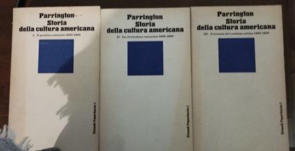 Storia della cultura americana - Vernon L. Parrington - copertina
